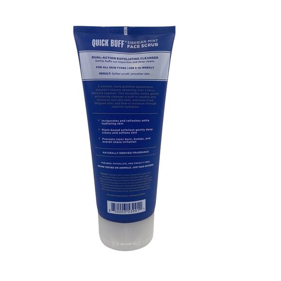 Duke Cannon Quick Buff Siberian Mint Face Scrub 6 oz NEW Exfoliating Cleanser - Picture 2 of 6